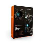 Black and teal Orbiloc Dog Dual Safety Light collar with durable plastic design