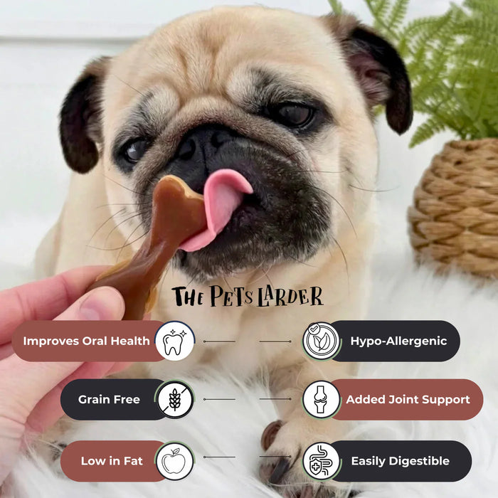 Peanut Butter Bone Chews For Dogs - 2kg Bag - Natural Dog Chew
