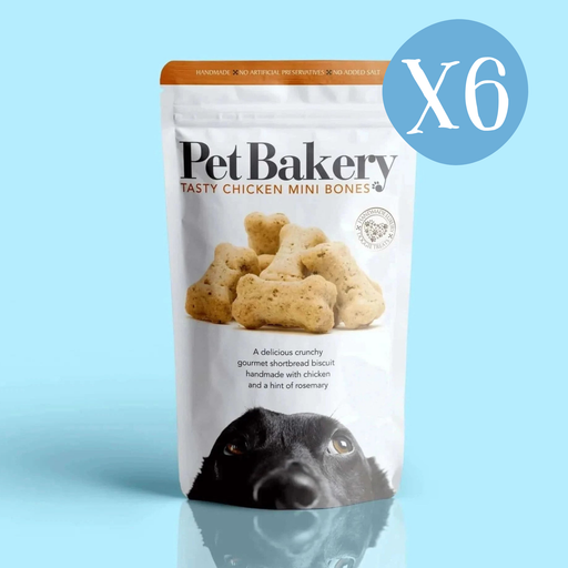 Pet Bakery Mini Chicken Bones - Box of 6 - Natural Treats For Dogs