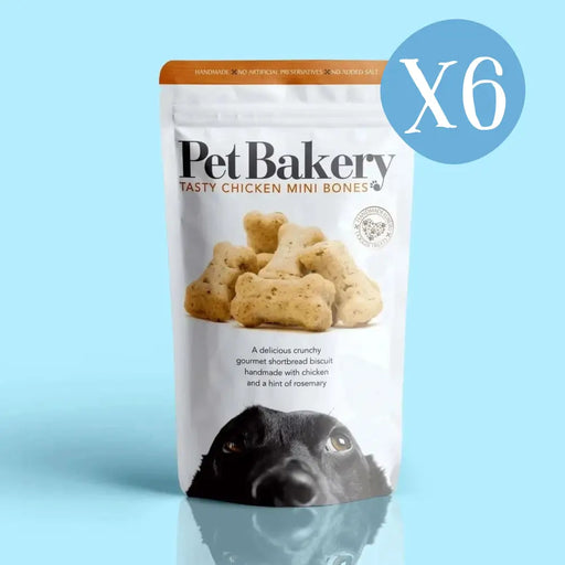 Pet Bakery Mini Chicken Bones - Box of 6 - Natural Treats For Dogs