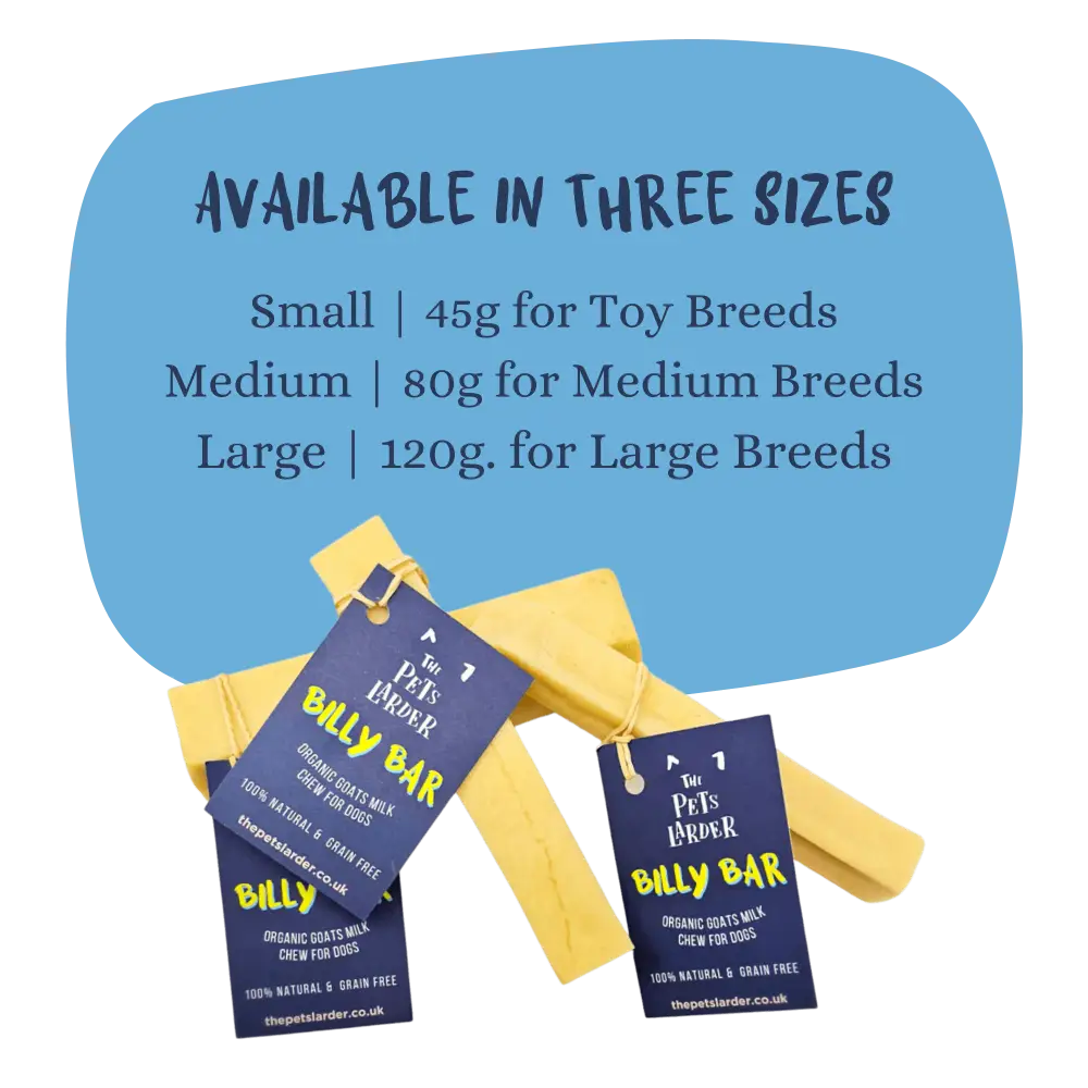 Pets Larder Billy Bar - Organic Goats Milk Chew For Dogs Available Online At The Pets Larder Natural Pet Shop.