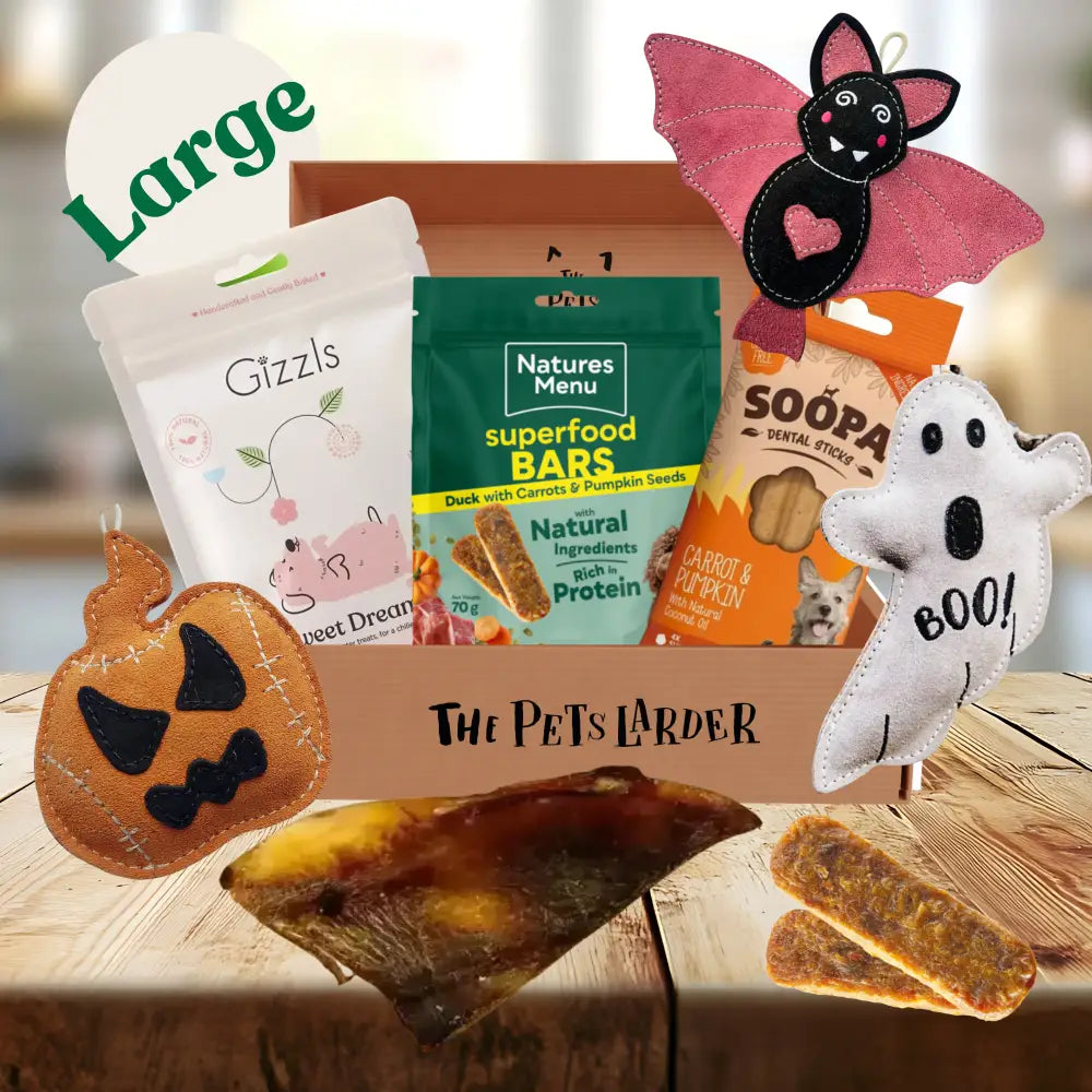 The Pets Larder - Monthly Treat Subscription Box for Dogs Large - Natural Treats | Pet Shop