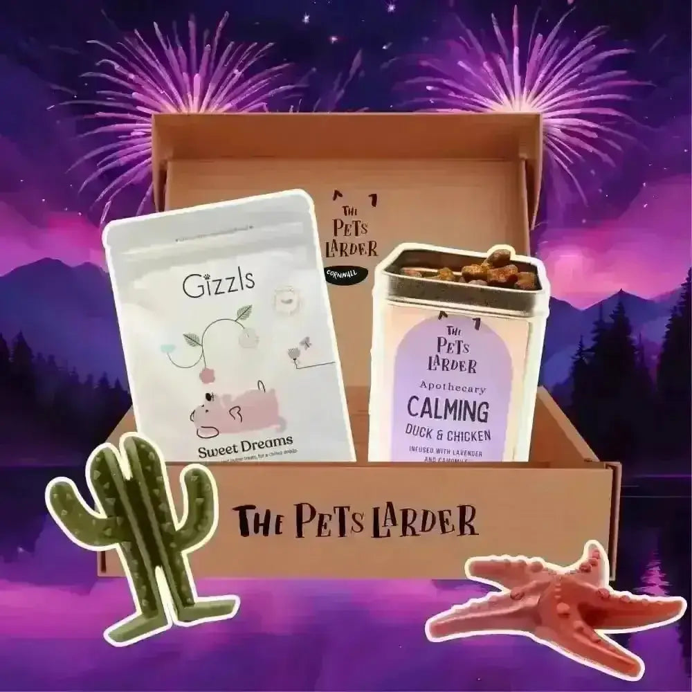 Pets Larder Monthly treat box with pink pig illustration