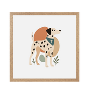 Pets Personalised Abstract Framed Print - Natural 20 x 20 inches