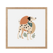 Pets Personalised Abstract Framed Print - Natural 20 x 20 inches