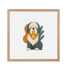 Pets Personalised Abstract Framed Print - Natural 20 x 20 inches