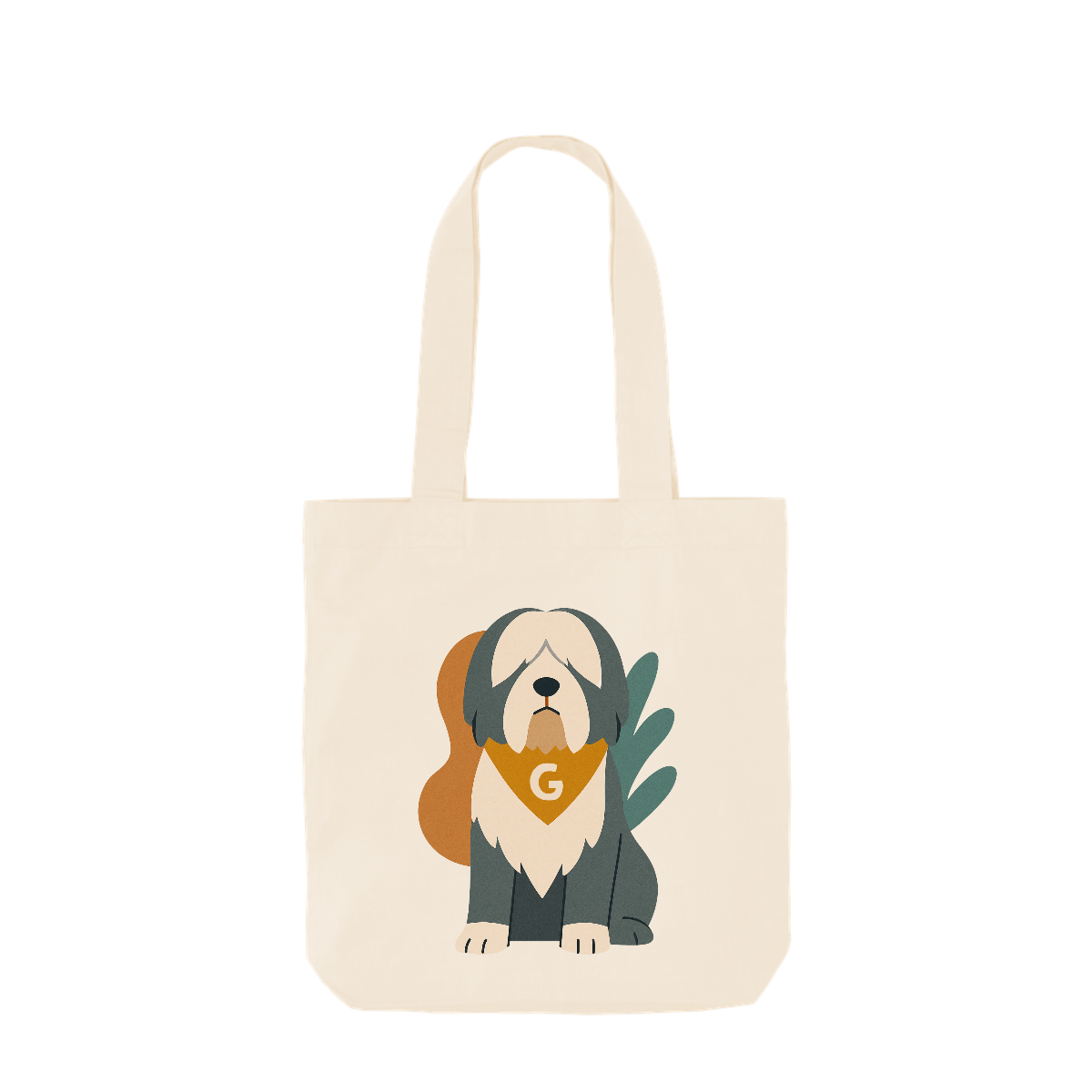 Pets Personalised Abstract Organic Tote Bag