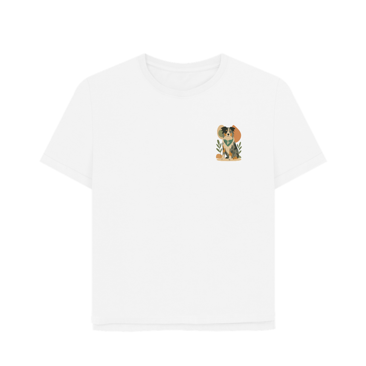 Pets Personalised Abstract Relaxed Fit Organic Tee Shirt