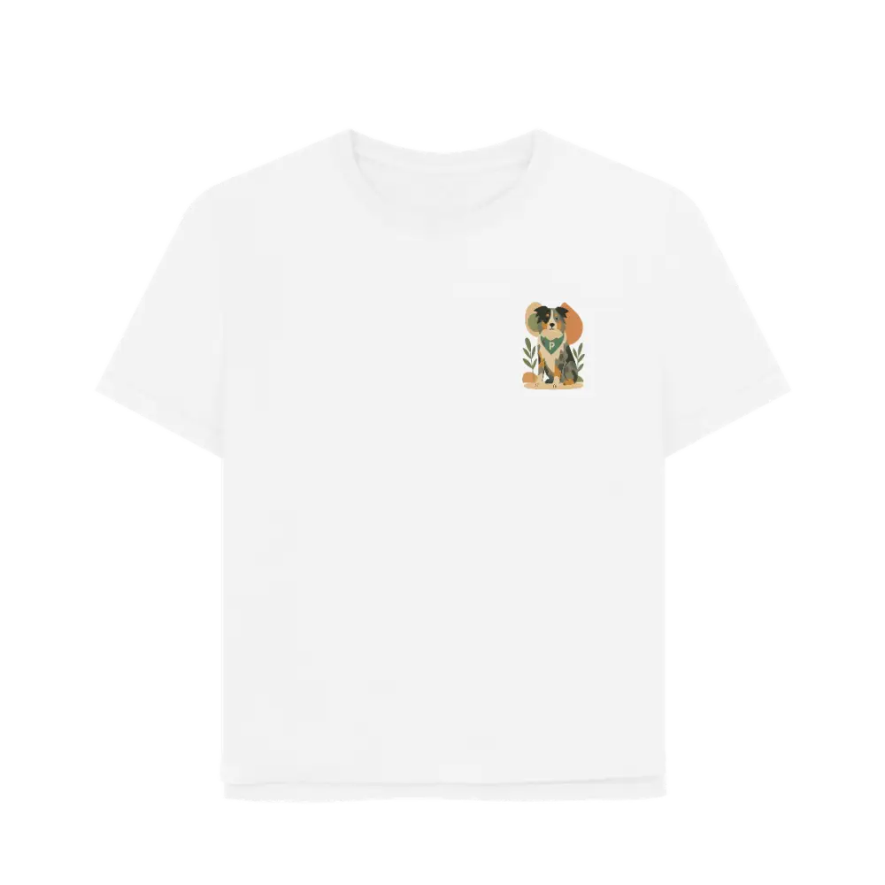 Personalized organic cotton tee with colorful Pug breed design