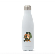 Pets personalised insulated 500ml stainless steel water bottle with dog design