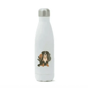 Pets personalised insulated 500ml stainless steel water bottle with dog design