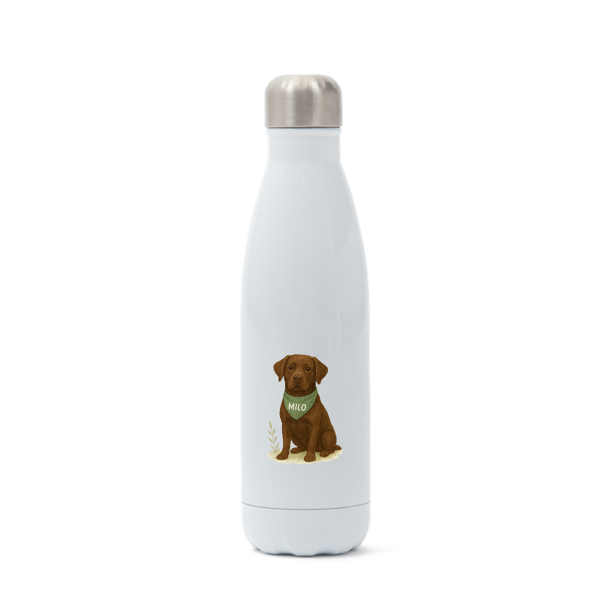 Pets Personalised Insulated Water Bottle (500ml Stainless Steel) - Labrador