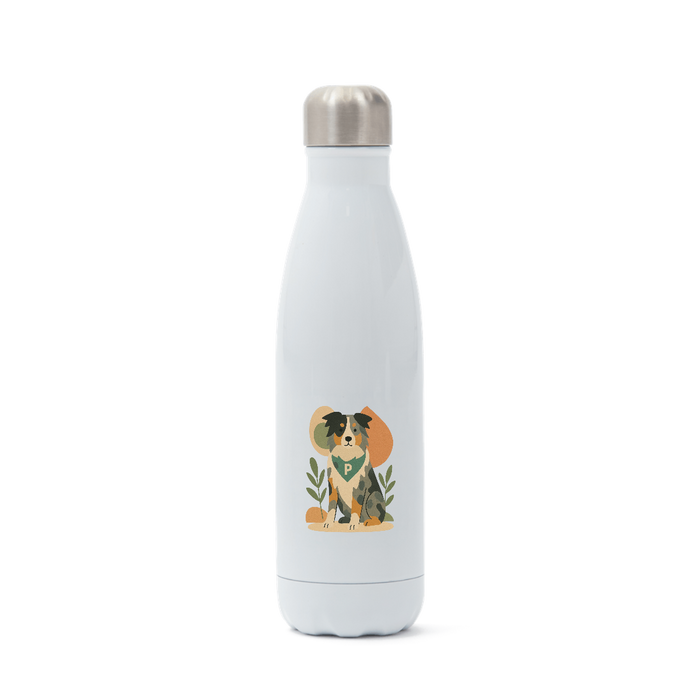 Pets Personalised Insulated Water Bottle (500ml Stainless Steel) Abstract