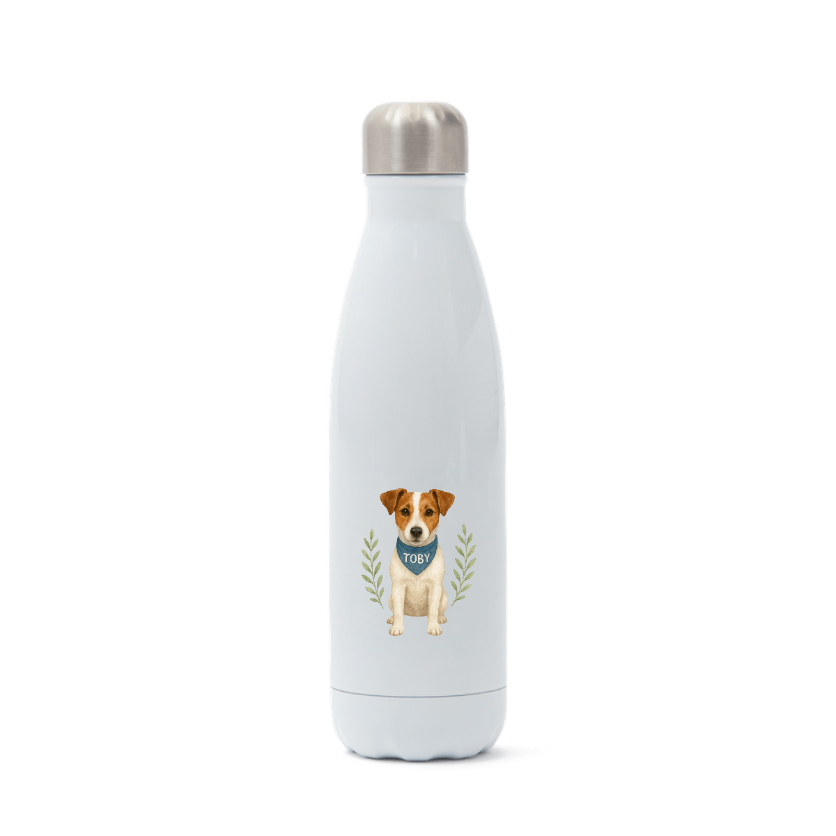 Pets Personalised Insulated Water Bottle (500ml Stainless Steel) - Jack Russell