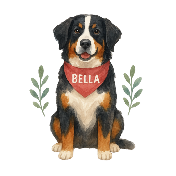 Pets Personalised Organic Tote Bag - Bernese Mountain Dog - Printed Bag