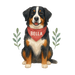Pets Personalised Organic Tote Bag - Bernese Mountain Dog - Printed Bag