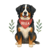 Pets Personalised Organic Tote Bag - Bernese Mountain Dog - Printed Bag