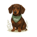Pets Personalised Organic Tote Bag - Dachsund - Printed Bag