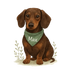 Pets Personalised Organic Tote Bag - Dachsund - Printed Bag