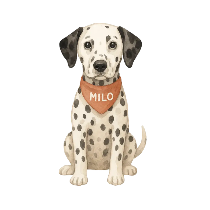 Pets Personalised Organic Tote Bag - Dalmatian - Printed Bag