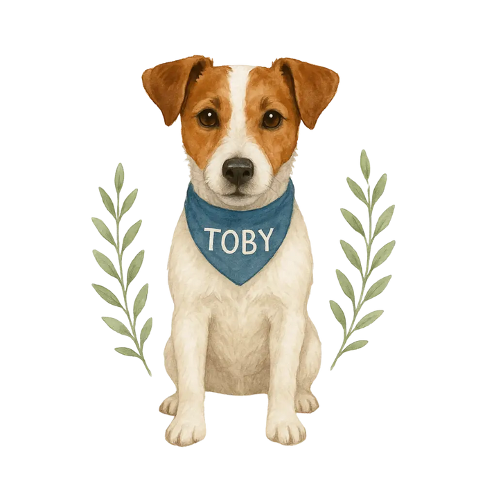 Pets Personalised Organic Tote Bag - Jack Russell - Printed Bag
