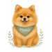 Pets Personalised Organic Tote Bag - Pomeranian - Printed Bag
