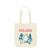 Personalised organic cotton tote bag with polar bear and Polaris design