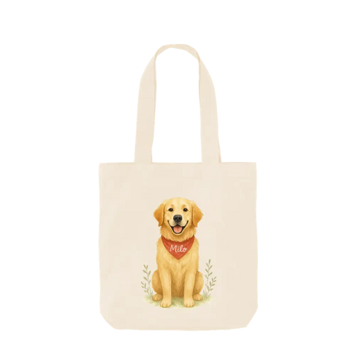 Pets Personalised Organic Tote Bag - Golden Retriever