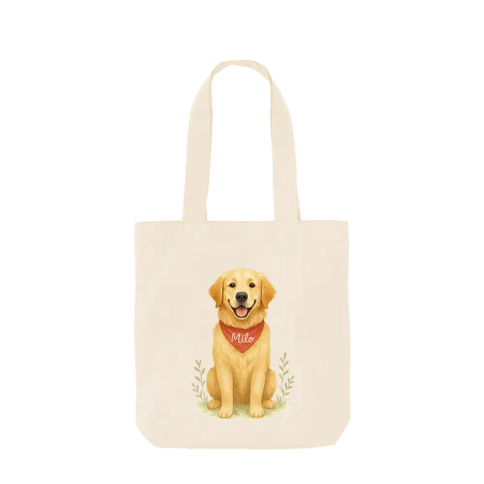 Pets Personalised Organic Tote Bag - Golden Retriever