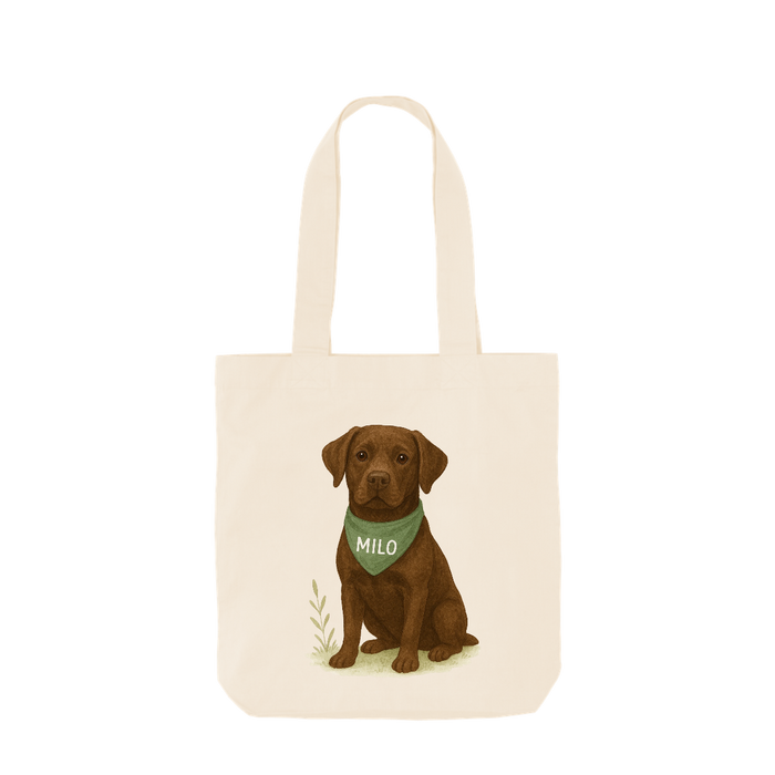 Pets Personalised Organic Tote Bag - Labrador