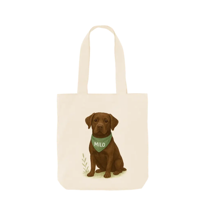Pets Personalised Organic Tote Bag - Labrador
