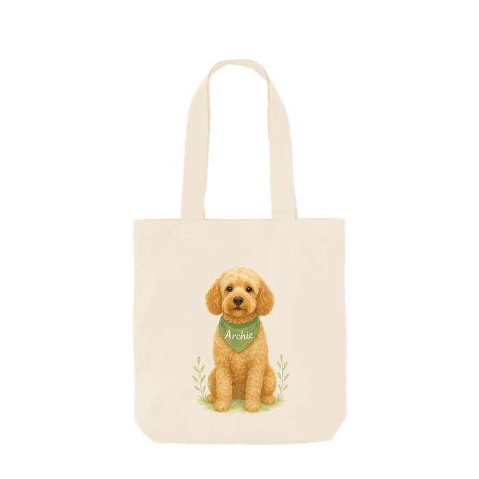 Pets Personalised Organic Tote Bag - Cockapoo