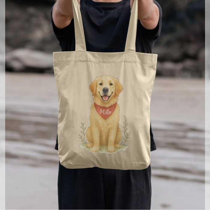 Pets Personalised Organic Tote Bag