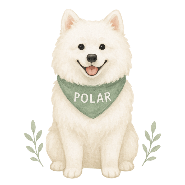 Pets Personalised Organic Tote Bag - Samoyed - Printed Bag