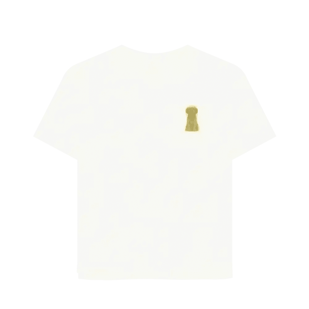 Personalised relaxed fit organic cotton tee with small dog graphic