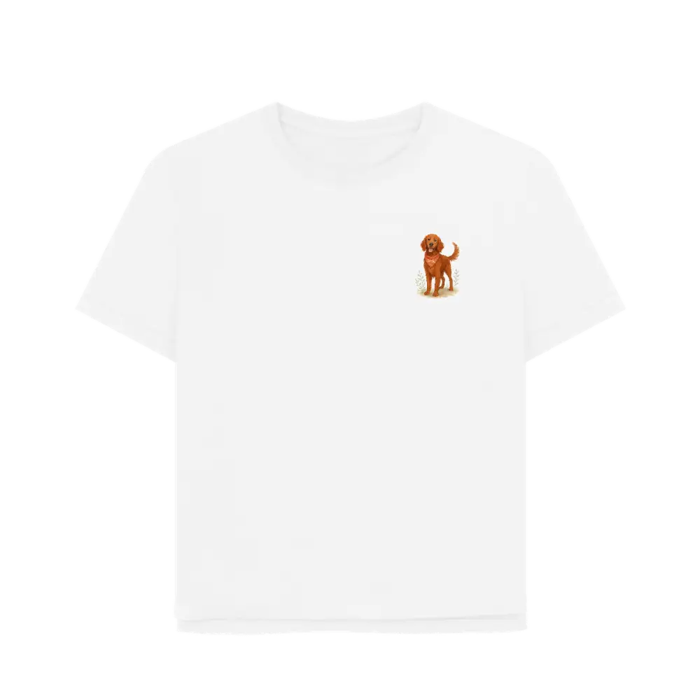Pets Personalised Relaxed Fit Organic Tee Shirt - Red Setter