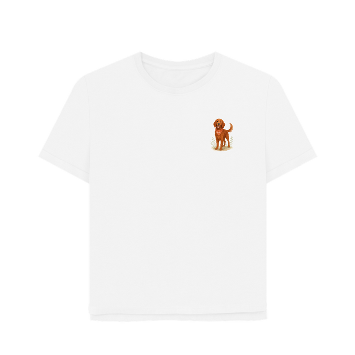 Pets Personalised Relaxed Fit Organic Tee Shirt - Red Setter