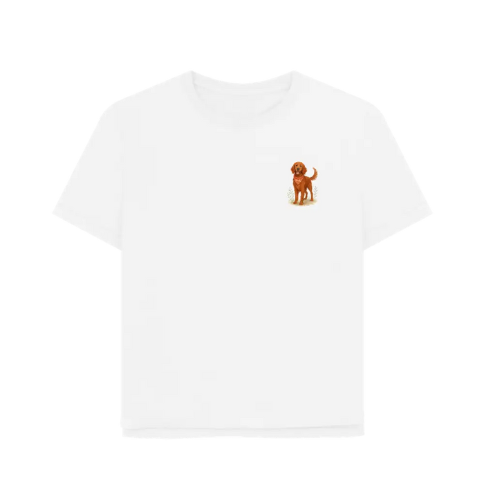 Pets Personalised Relaxed Fit Organic Tee Shirt - Red Setter
