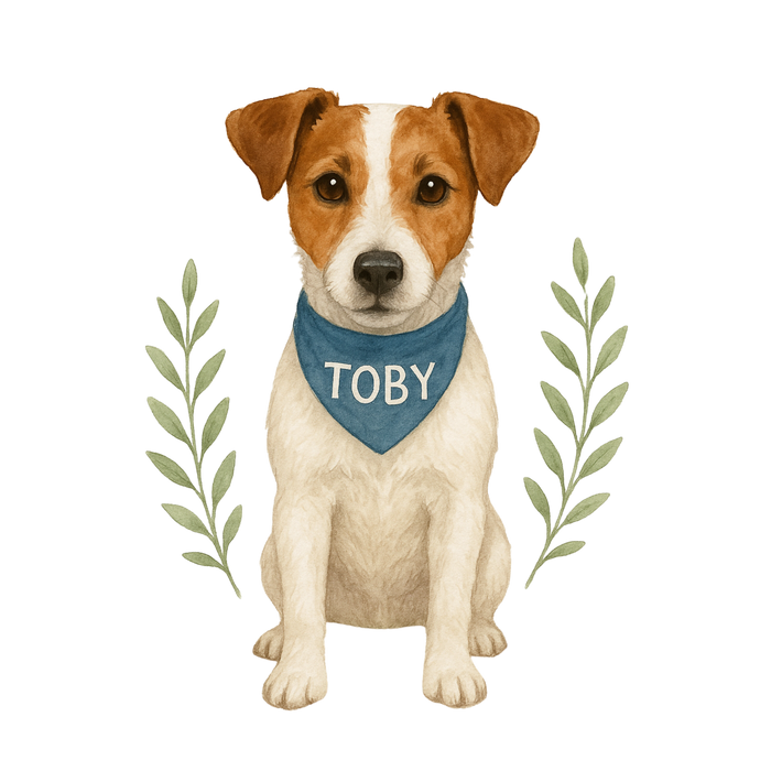 Pets Personalised Relaxed Fit Organic Tee Shirt - Jack Russell