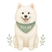 Pets Personalised Relaxed Fit Organic Tee Shirt - Samoyed