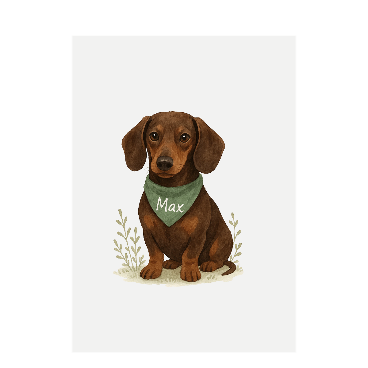 Custom Dog Art Print – Personalised - Dachsund