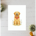 Pets Personalised Small Portrait Art Print (A5 Recycled Paper) - Golden Retriever