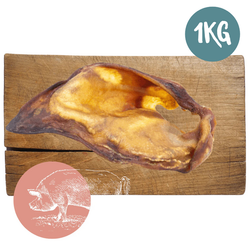 Pig Ear Natural Meat Chew For Dogs - 1kg Bag - Natural Dog Chew