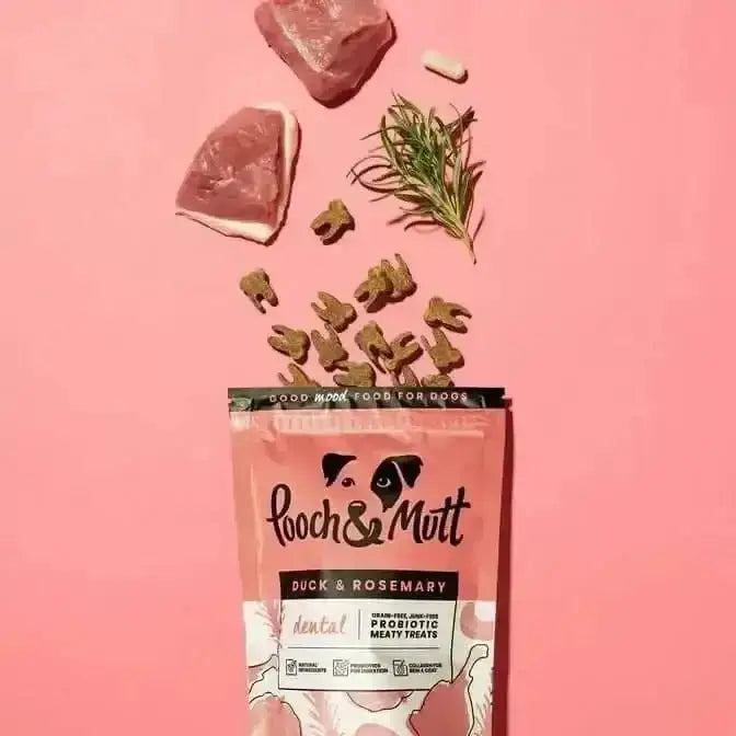 Pooch & Mutt Mutt Duck moist meaty bites dental treats bag, 120g