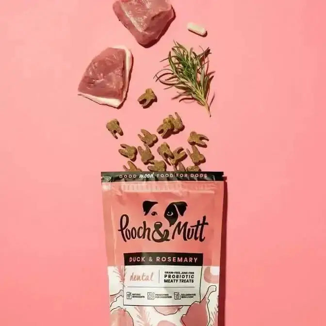 Pooch & Mutt Mutt Duck moist meaty bites dental treats bag, 120g