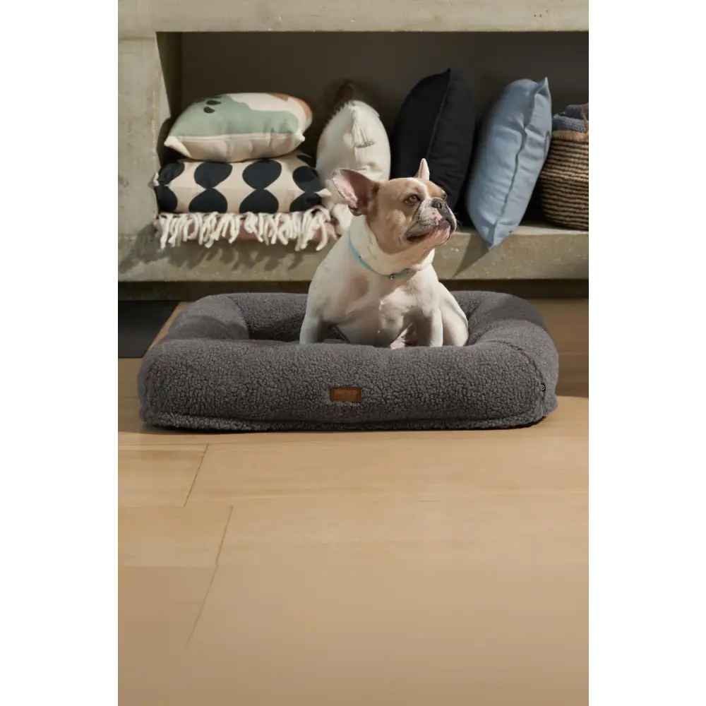 Pup & Kit PupPillow® Fleece Dog Bed Grey - Dog Beds & Bowls