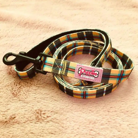 Laisse pour chien en tartan de Cornouailles Puppies and Pom Poms