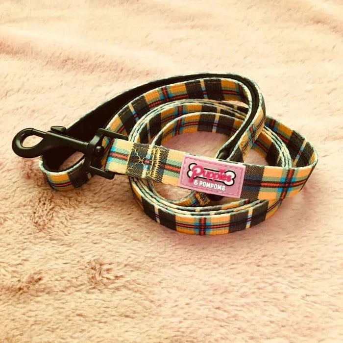 Puppies & Pom Poms Cornish Tartan Dog Lead - 2cm x 152cm Puppies & Pom Poms