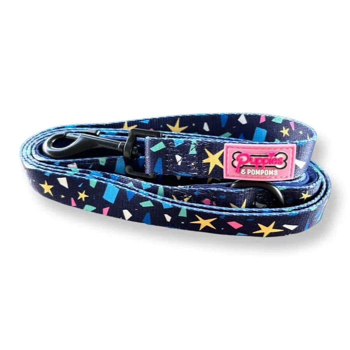 Puppies & Pom Poms Dog Lead - 2cm x 152cm - Terrazzo Stars - Dog Collars and Leads