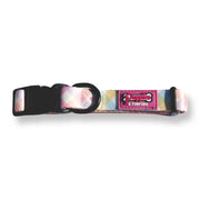 Puppies & Poms Dog Collar - Pastel Vichy - Dog Collars and Leads